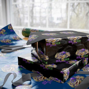 Funny Mardi Gras Six Seven Bruh Wrapping Paper Roll 67 Meme Mardigator Alligator TS11 Black Print Your Wear