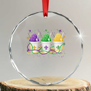 Funny Mardi Gras Snowballs Fat Tuesday Carnival Beads Crystal Glass Ornament TS11 Transparent Glass 3'' Circle Print Your Wear