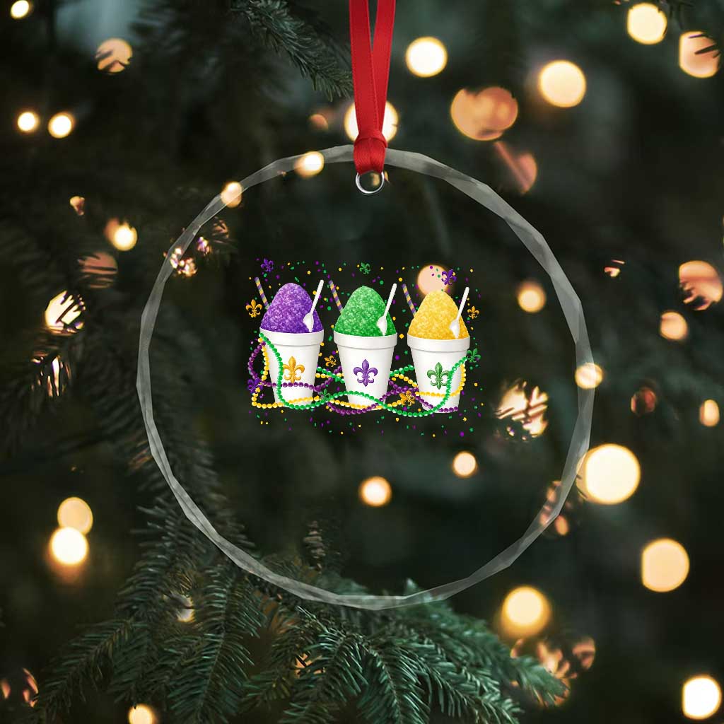 Funny Mardi Gras Snowballs Fat Tuesday Carnival Beads Crystal Glass Ornament TS11 Print Your Wear