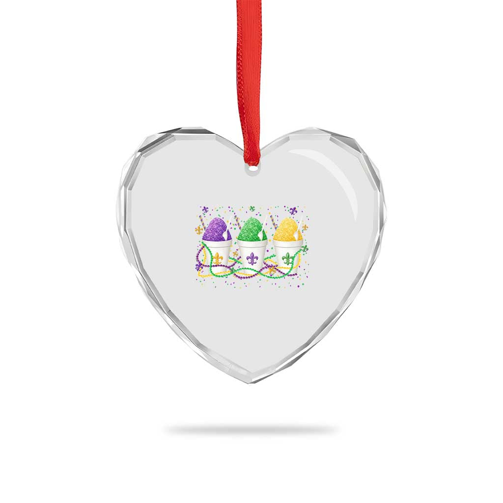 Funny Mardi Gras Snowballs Fat Tuesday Carnival Beads Heart Crystal Glass Ornament TS11 Print Your Wear
