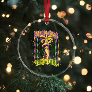 Funny Mardi Gras Throw Girl Crystal Glass Ornament New Orleans Carnival Beads TS11 Print Your Wear
