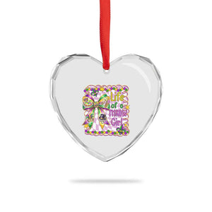 Funny Mardi Gras Throw Girl Life Heart Crystal Glass Ornament Coquette Bow Carnival TS11 Print Your Wear