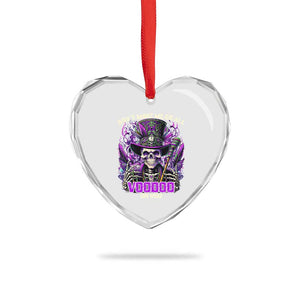 Funny Mardi Gras Voodoo Heart Crystal Glass Ornament Don't Make Me Go All Voodoo On You New Orleans Witch Doctor TS11 Print Your Wear