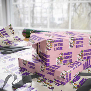 Funny Mardi Gras Wrapping Paper Roll Louisiana Carnival Silly Goose Festival TS14 Light Pink Print Your Wear
