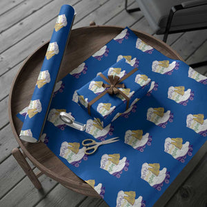 Funny Mardi Gras Wrapping Paper Roll Rollin' With My Krewe Marching Boots Carnival Party TS11 Blue Print Your Wear