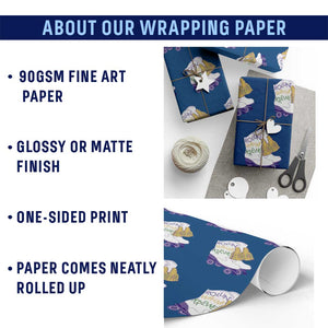 Funny Mardi Gras Wrapping Paper Roll Rollin' With My Krewe Marching Boots Carnival Party TS11 Print Your Wear