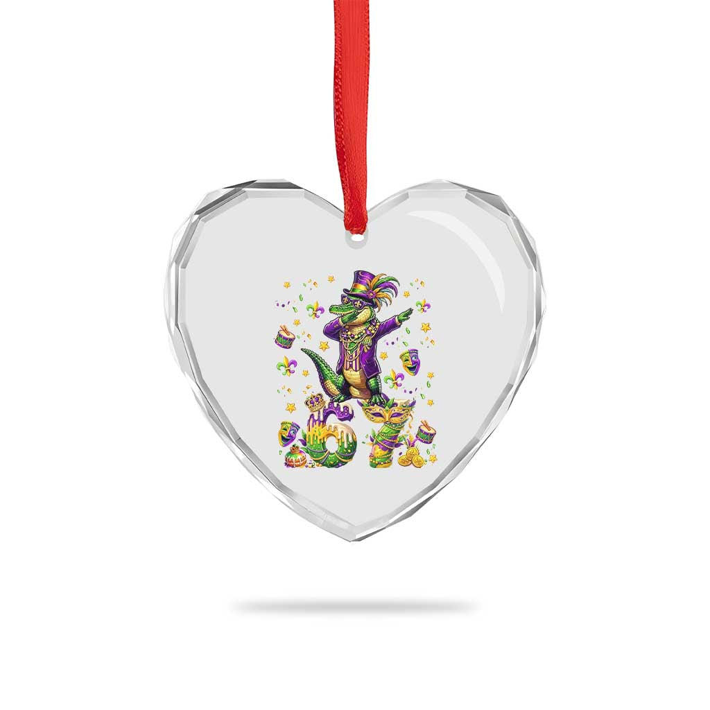 Funny Mardigator Alligator Six Seven Meme Heart Crystal Glass Ornament Mardi Gras Gifts TS12 Print Your Wear