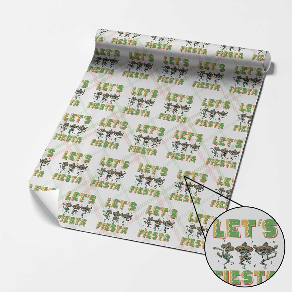 Funny Mariachi Frog Guitar Fiesta Wrapping Paper Roll Cinco De Mayo Gift TS12 Christmas Plaid Print Your Wear