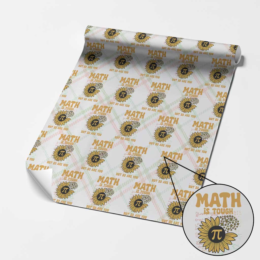 Funny Math Teacher Back To School Wrapping Paper Roll Math Is Tough But So Are You TS14 Christmas Plaid Print Your Wear