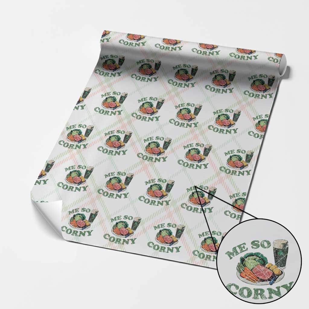 Funny Me So Corny Wrapping Paper Roll Corned Beef And Cabbage Beer St Patrick's Day Drinking TS02 Christmas Plaid Print Your Wear
