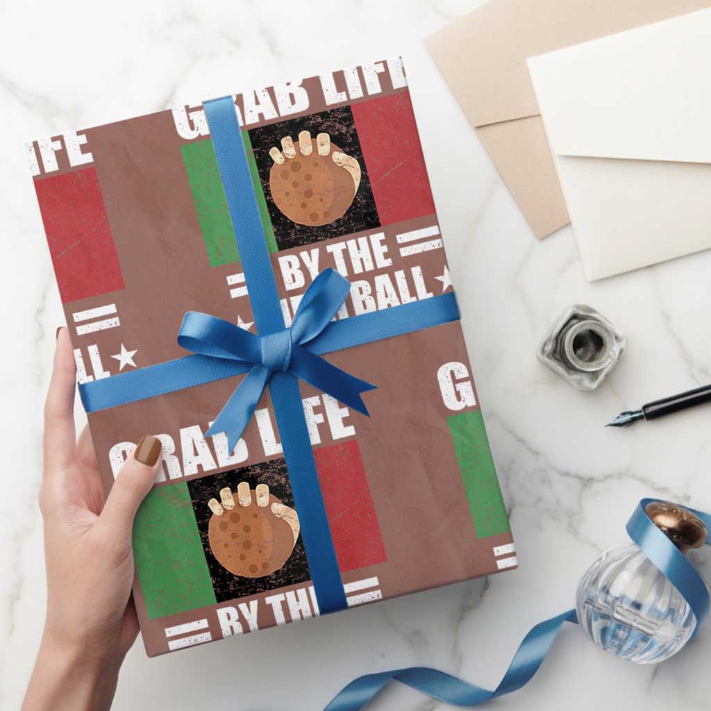 Funny Meatball Wrapping Paper Roll Italian Food Italy Flag TS10 Mocha Print Your Wear