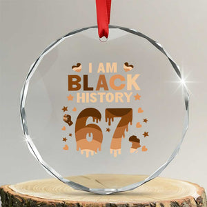 Funny Melanin Six Seven Meme Crystal Glass Ornament African American Gift TS12 Transparent Glass 3'' Circle Print Your Wear