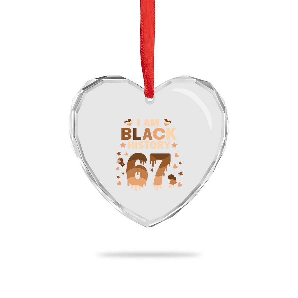 Funny Melanin Six Seven Meme Heart Crystal Glass Ornament African American Gift TS12 Print Your Wear