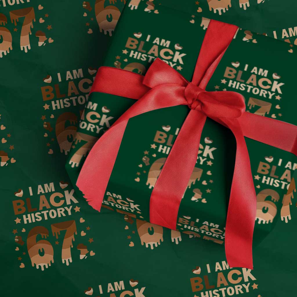 Funny Melanin Six Seven Meme Wrapping Paper Roll African American Gift TS12 Green Print Your Wear