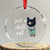 Funny Meme Just A Chill Cat Crystal Glass Ornament - Print Your Wear