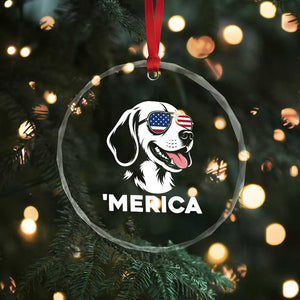Funny Merica Beagle Lover 4th Of July Crystal Glass Ornament Patriotic Dog Gift TS12 Print Your Wear
