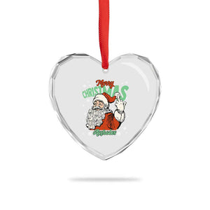 Funny Merry Christmas Assholes Heart Crystal Glass Ornament Xmas Naughty Santa Adult Jokes TS11 Print Your Wear