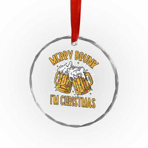 Funny Merry Drunk I'm Xmas Crystal Glass Ornament Vintage Beer Mugs Xmas TS11 Print Your Wear