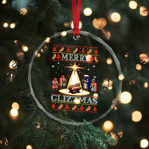 Funny Merry Glizzmas Crystal Glass Ornament Hot Dog Xmas Nativity Scene TS11 Print Your Wear