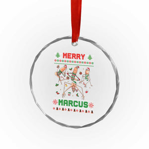 Funny Merry Marcus Crystal Glass Ornament Ugly Christmas Marcus The Worm Meme Gift TS12 Print Your Wear