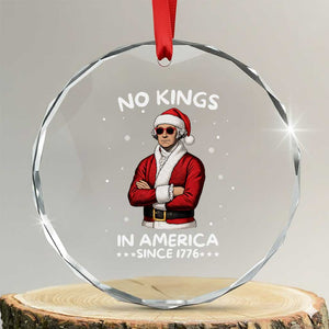 Funny Merry No Kings Since 1776 George Washington Crystal Glass Ornament Christmas Gift TS12 Transparent Glass 3'' Circle Print Your Wear