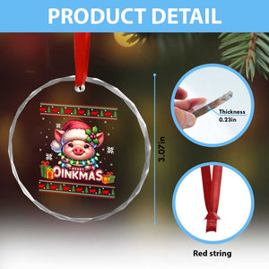 Funny Merry Oinkmas Crystal Glass Ornament Pig Lover Ugly Christmas Gift TS12 Print Your Wear