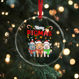 Funny Merry Pigmas Crystal Glass Ornament Christmas Pigs Farm Gift TS12 Print Your Wear