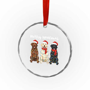 Funny Merry Woofmas Crystal Glass Ornament Labrador Funny Christmas Dog Lover Gift TS12 Print Your Wear