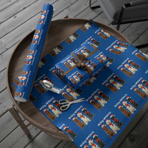 Funny Merry Woofmas Wrapping Paper Roll Labrador Funny Xmas Dog Lover Gift TS12 Blue Print Your Wear