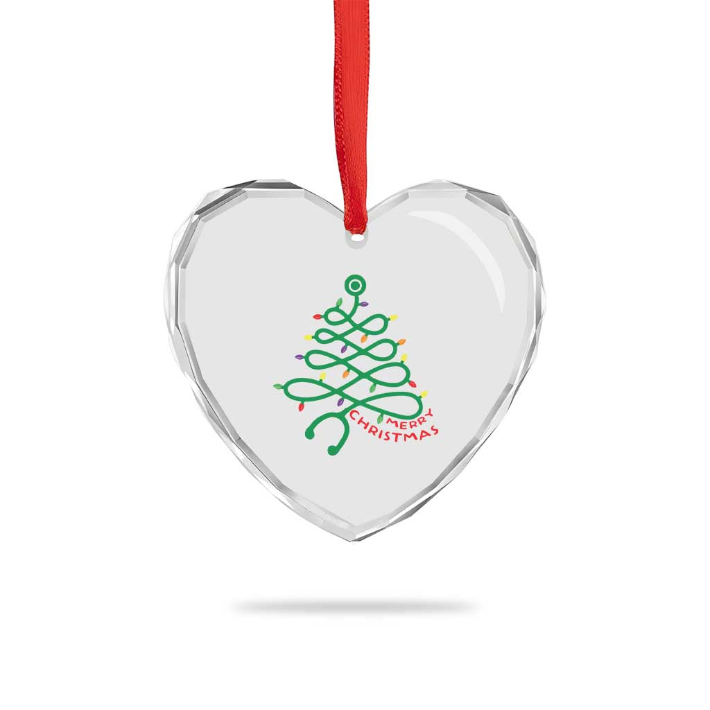 Funny Merry Xmas Nurse Heart Crystal Glass Ornament Stethoscope Xmas Tree TS11 Print Your Wear