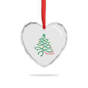 Funny Merry Xmas Nurse Heart Crystal Glass Ornament Stethoscope Xmas Tree TS11 Print Your Wear