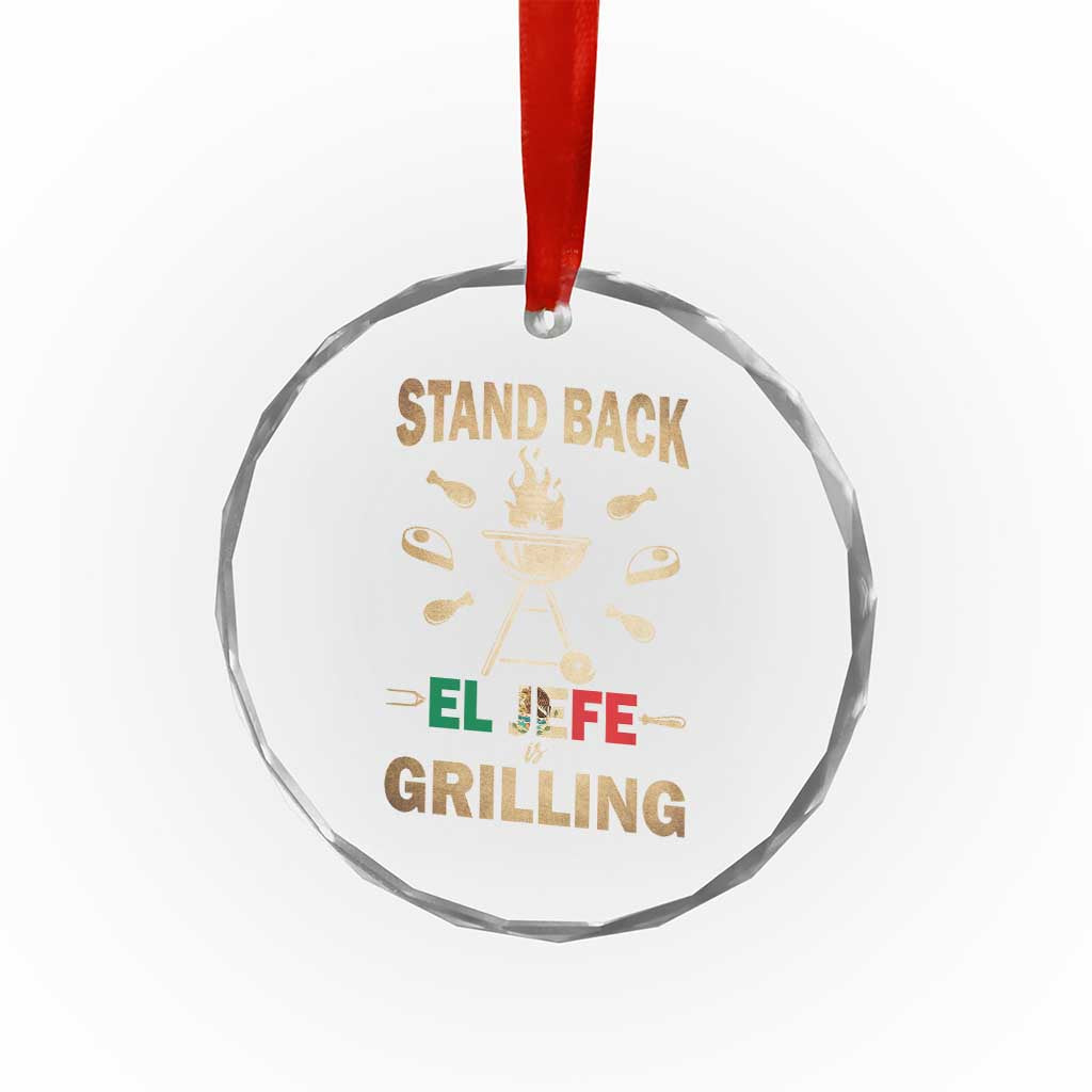 Funny Mexican Dad Crystal Glass Ornament El Jefe Grilling Stand Back Fathers Day TS10 Print Your Wear