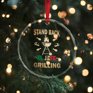 Funny Mexican Dad Crystal Glass Ornament El Jefe Grilling Stand Back Fathers Day TS10 Print Your Wear