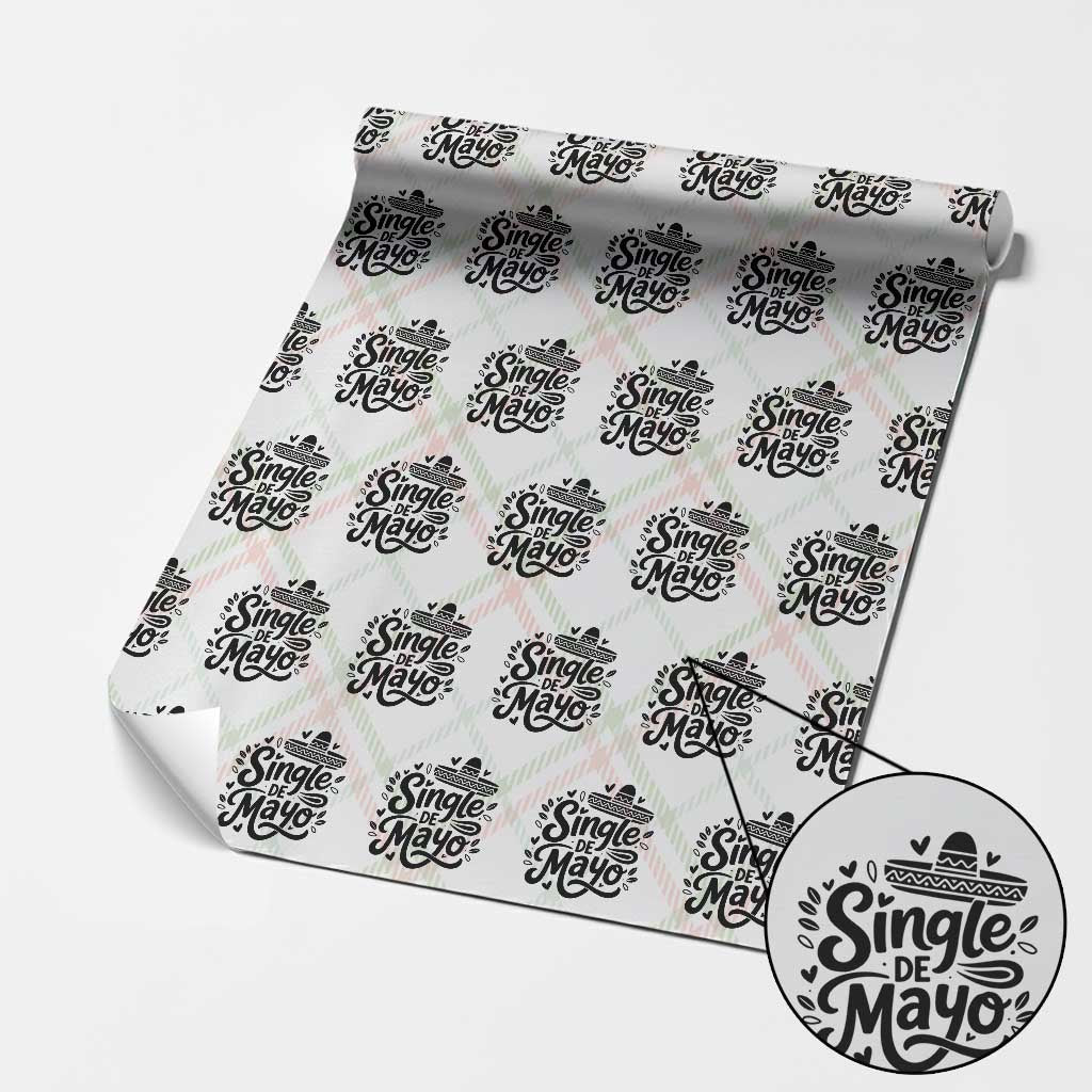 Funny Mexican Party Gift Wrapping Paper Roll Single De Mayo Squad TS12 Christmas Plaid Print Your Wear