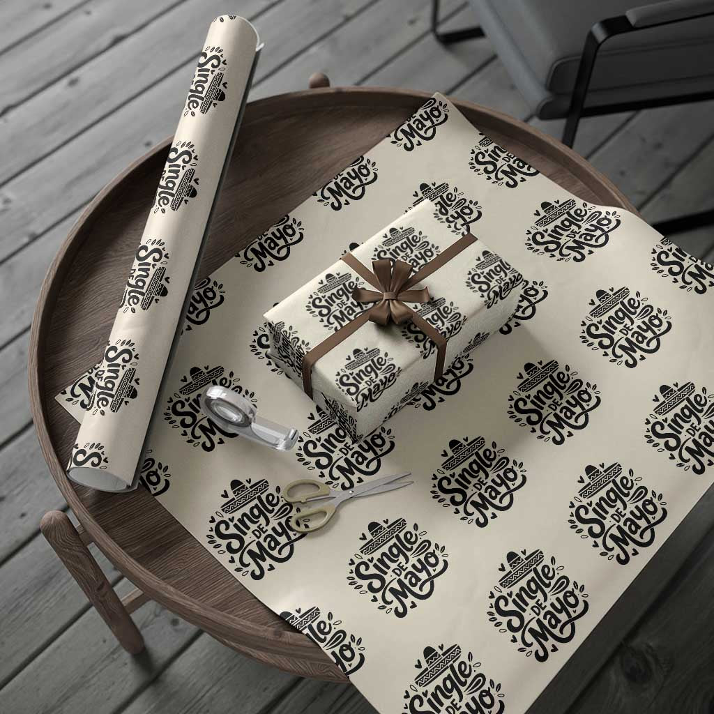 Funny Mexican Party Gift Wrapping Paper Roll Single De Mayo Squad TS12 Beige Print Your Wear