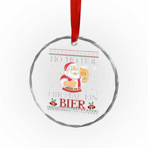 Funny Mexican Santa Drinking Crystal Glass Ornament Ho Ho Hol Mir Mal Ein Bier Hold Me A Beer Xmas Party TS02 Print Your Wear