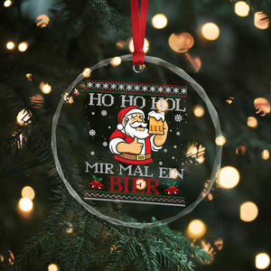 Funny Mexican Santa Drinking Crystal Glass Ornament Ho Ho Hol Mir Mal Ein Bier Hold Me A Beer Xmas Party TS02 Print Your Wear