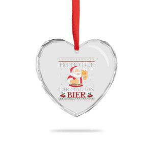Funny Mexican Santa Drinking Heart Crystal Glass Ornament Ho Ho Hol Mir Mal Ein Bier Hold Me A Beer Xmas Party TS02 Print Your Wear