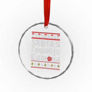 Funny Mexican Ugly Xmas Crystal Glass Ornament Santa's Favorite Cabrona Xmas Party Gift TS02 Print Your Wear