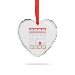 Funny Mexican Ugly Xmas Heart Crystal Glass Ornament Santa's Favorite Cabrona Xmas Party Gift TS02 Print Your Wear