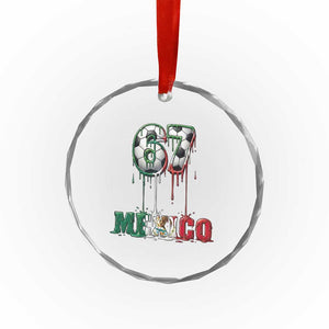 Funny Mexico Soccer 67 Meme Crystal Glass Ornament Chicano Soccer Lovers TS12 Print Your Wear
