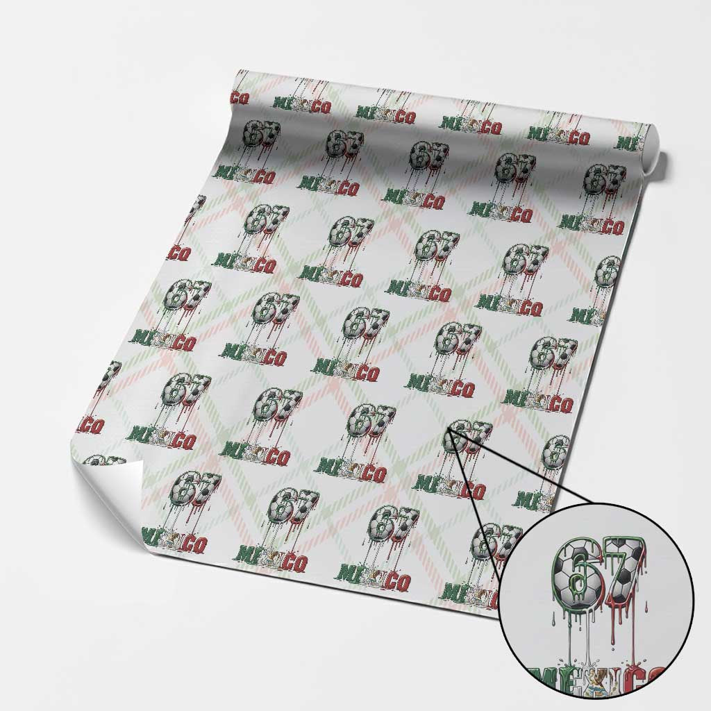Funny Mexico Soccer 67 Meme Wrapping Paper Roll Chicano Soccer Lovers TS12 Christmas Plaid Print Your Wear