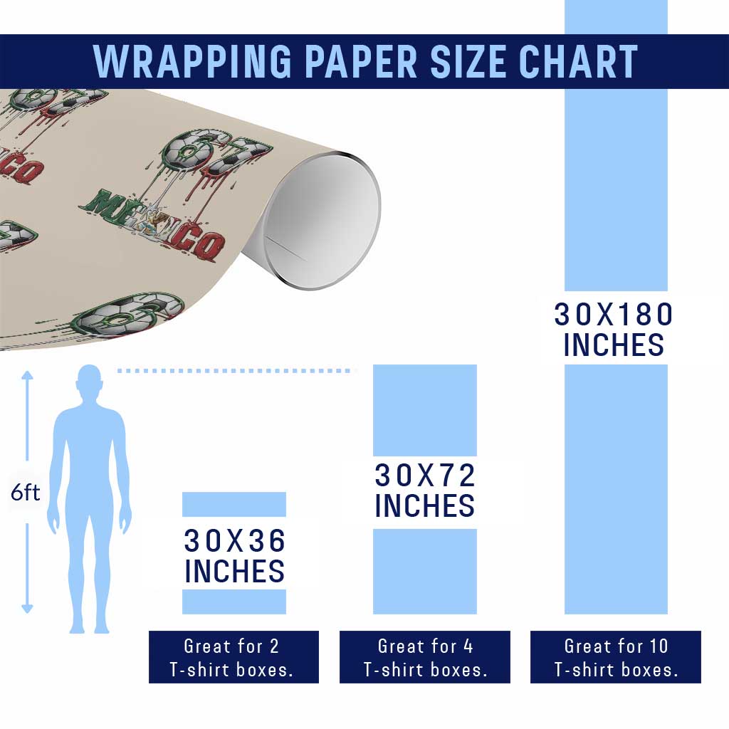 Funny Mexico Soccer 67 Meme Wrapping Paper Roll Chicano Soccer Lovers TS12 Print Your Wear