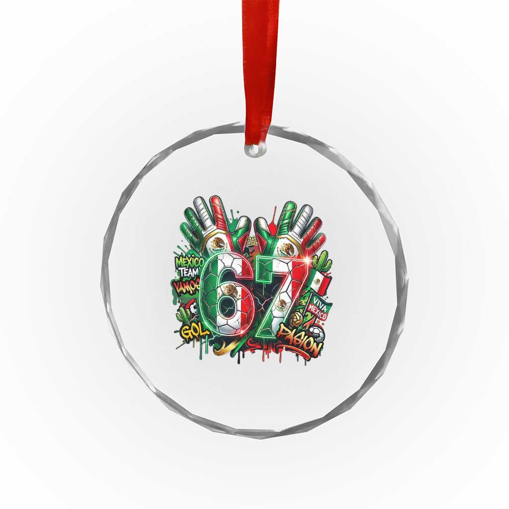 Funny Mexico Soccer Crystal Glass Ornament Six Seven Meme Trending Gift TS12 Print Your Wear