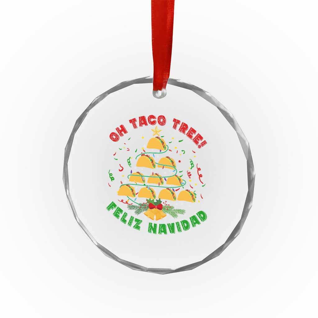 Funny Mexico Xmas Crystal Glass Ornament Oh Taco Tree Tacos Lover TS09 Print Your Wear