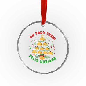 Funny Mexico Xmas Crystal Glass Ornament Oh Taco Tree Tacos Lover TS09 Print Your Wear