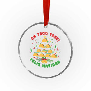 Funny Mexico Xmas Crystal Glass Ornament Oh Taco Tree Tacos Lover TS09 Print Your Wear
