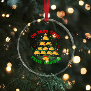 Funny Mexico Xmas Crystal Glass Ornament Oh Taco Tree Tacos Lover TS09 Print Your Wear