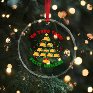 Funny Mexico Xmas Crystal Glass Ornament Oh Taco Tree Tacos Lover TS09 Print Your Wear