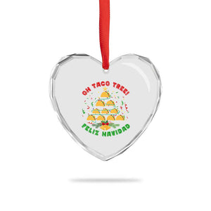 Funny Mexico Xmas Heart Crystal Glass Ornament Oh Taco Tree Tacos Lover TS09 Print Your Wear